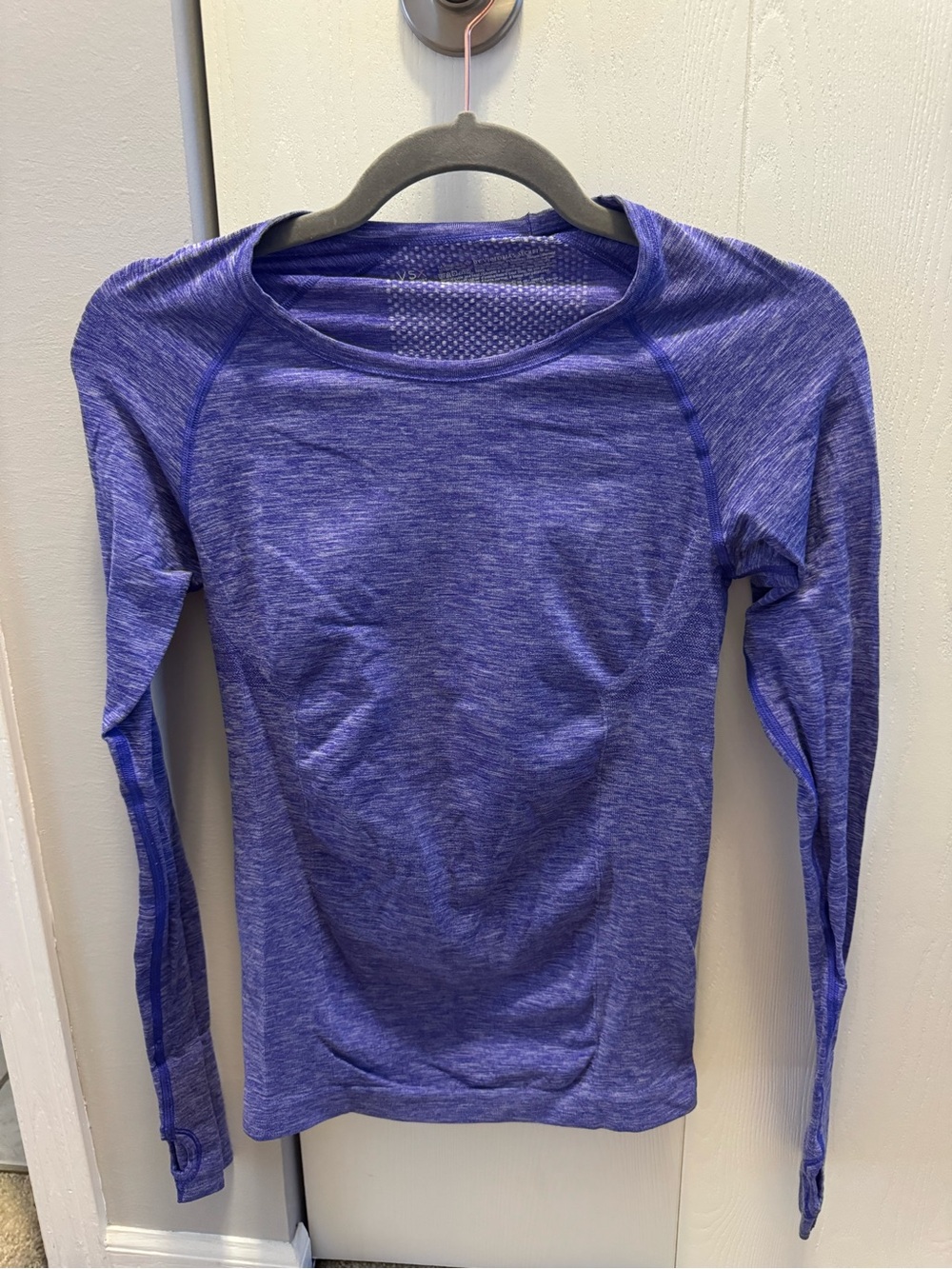 Victoria's Secret Heathered Purple Long Sleeve Active Tee